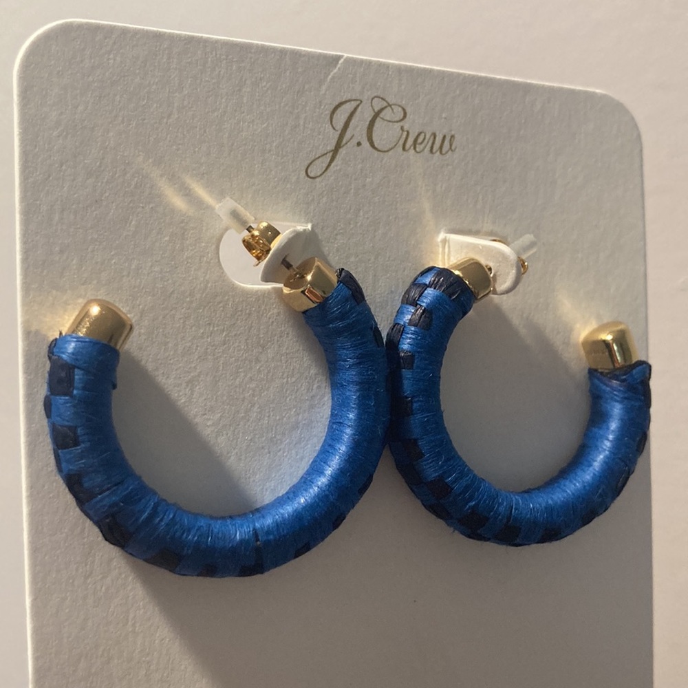 J.Crew Raffia hoop earrings